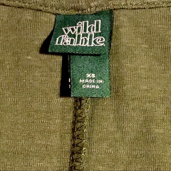 WILD FABLE olive green houndstooth bodysuit XS, NWOT - Picture 4 of 7